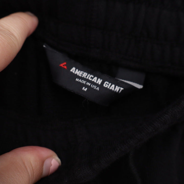 American Giant Mens Sweatshort Black Cotton Elastic Waist Drawstring Size M