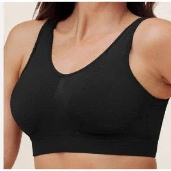 Truekind Everyday Throw On Wireless Bralette Bra 4XL Black Seamless Stretch