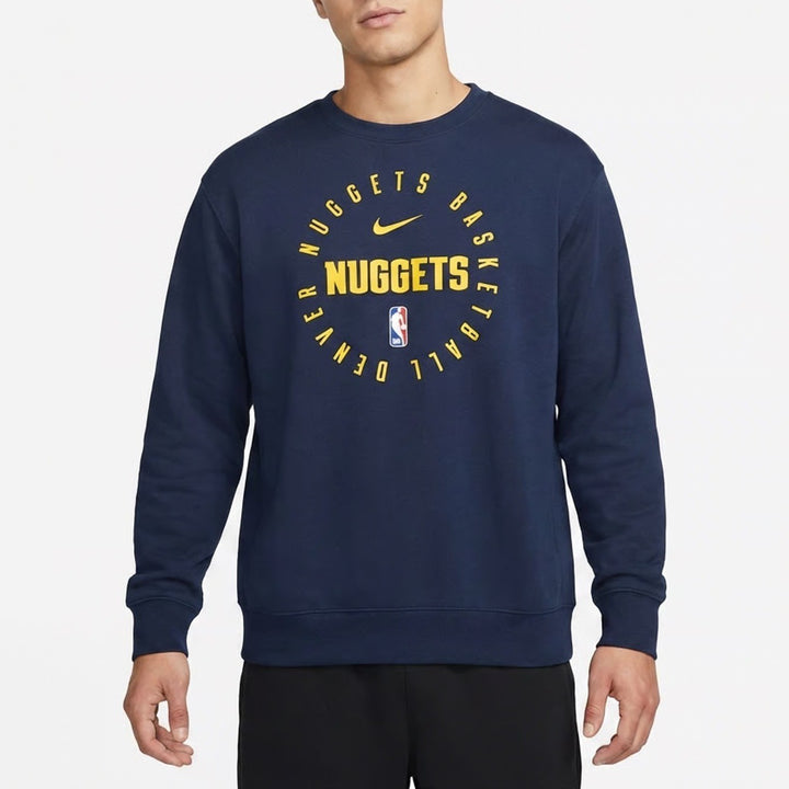Nike Denver Nuggets NBA Dri-FIT Sweatshirt Mens Large Navy Blue NWT