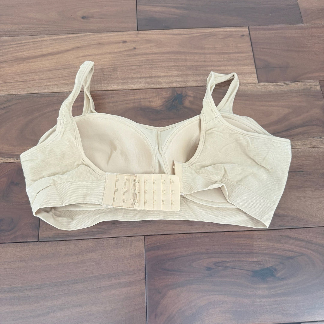 TrueKind Daily Comfort Wirefree Shaper Bra Chai Size L Seamless Comfort