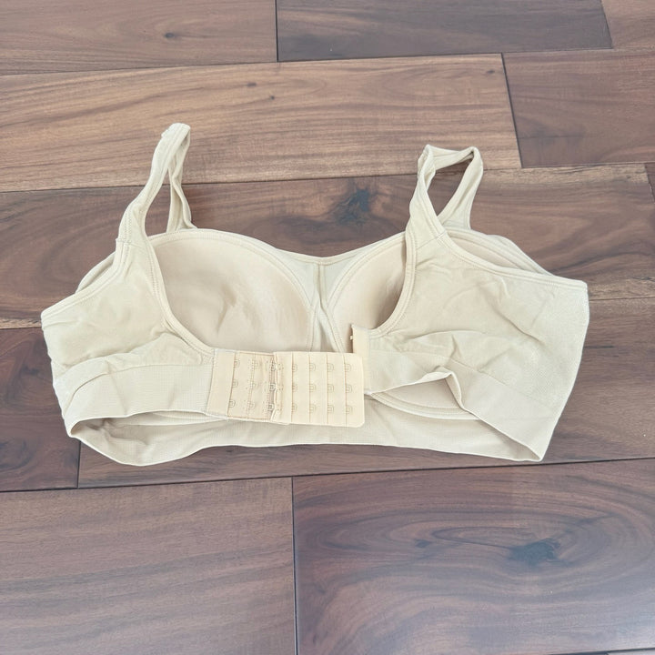 TrueKind Daily Comfort Wirefree Shaper Bra Chai Size L Seamless Comfort