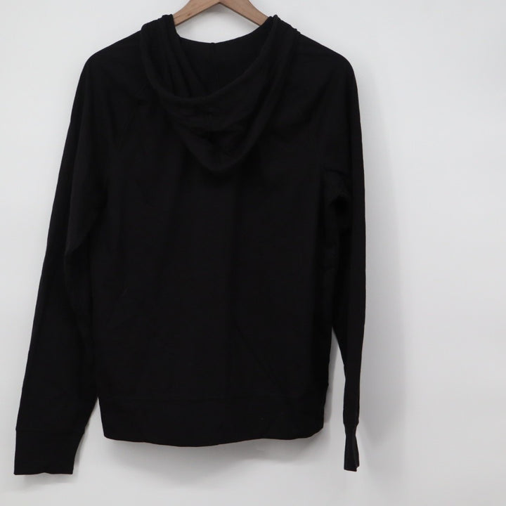 American Giant Lightweight Full Zip Hoodie Womens Medium Black Tri Blend Jersey