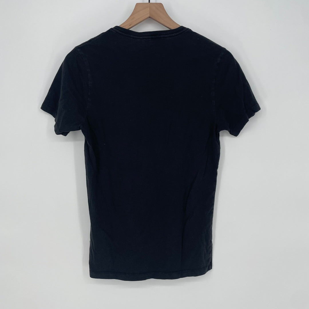 Levi's Mens Black V Neck Short Sleeve T Shirt Size S Cotton Basic Casual