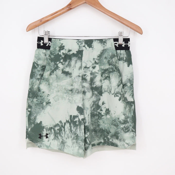 Under Armour Mens Vanish Woven 6in Print Shorts Green White Size S