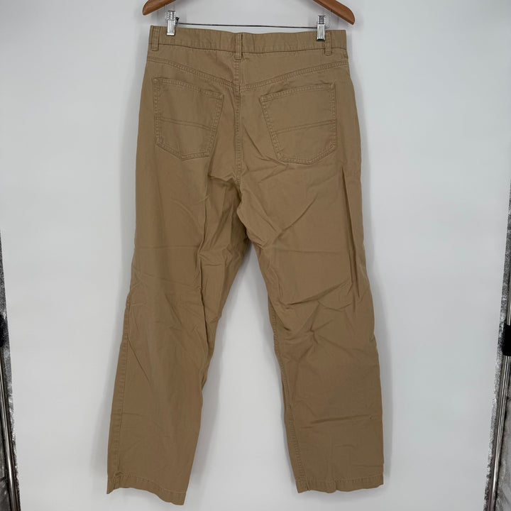 Tommy Hilfiger Pants Mens 33 X 32 Brown Logo Cotton Straight Leg Everyday Wear