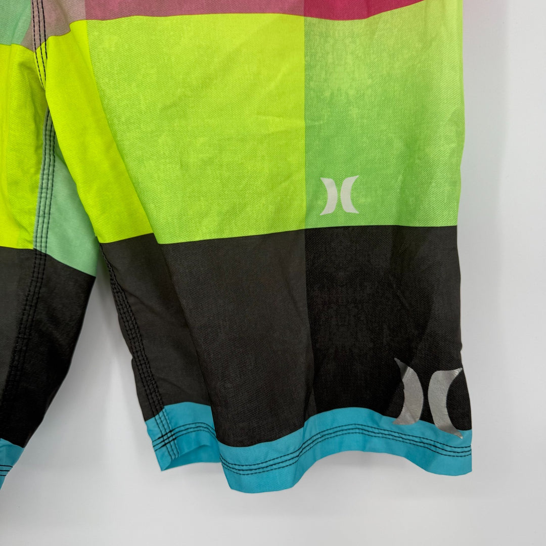 Hurley Phantom Board Shorts Mens 30 Multicolor Colorblock Beach Surf Swimwear