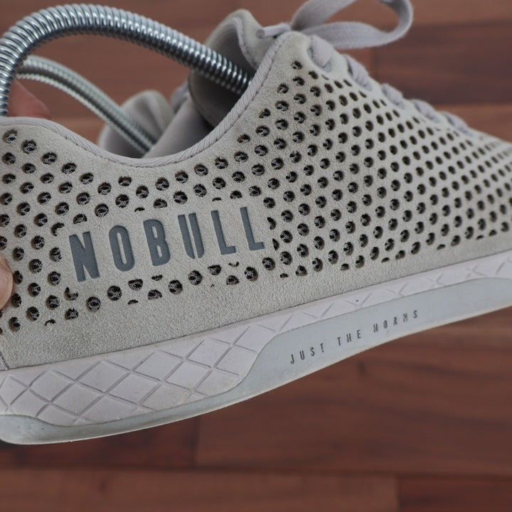 NOBULL Trainers Grey Perforated Athletic Shoes Women's Size 8.5