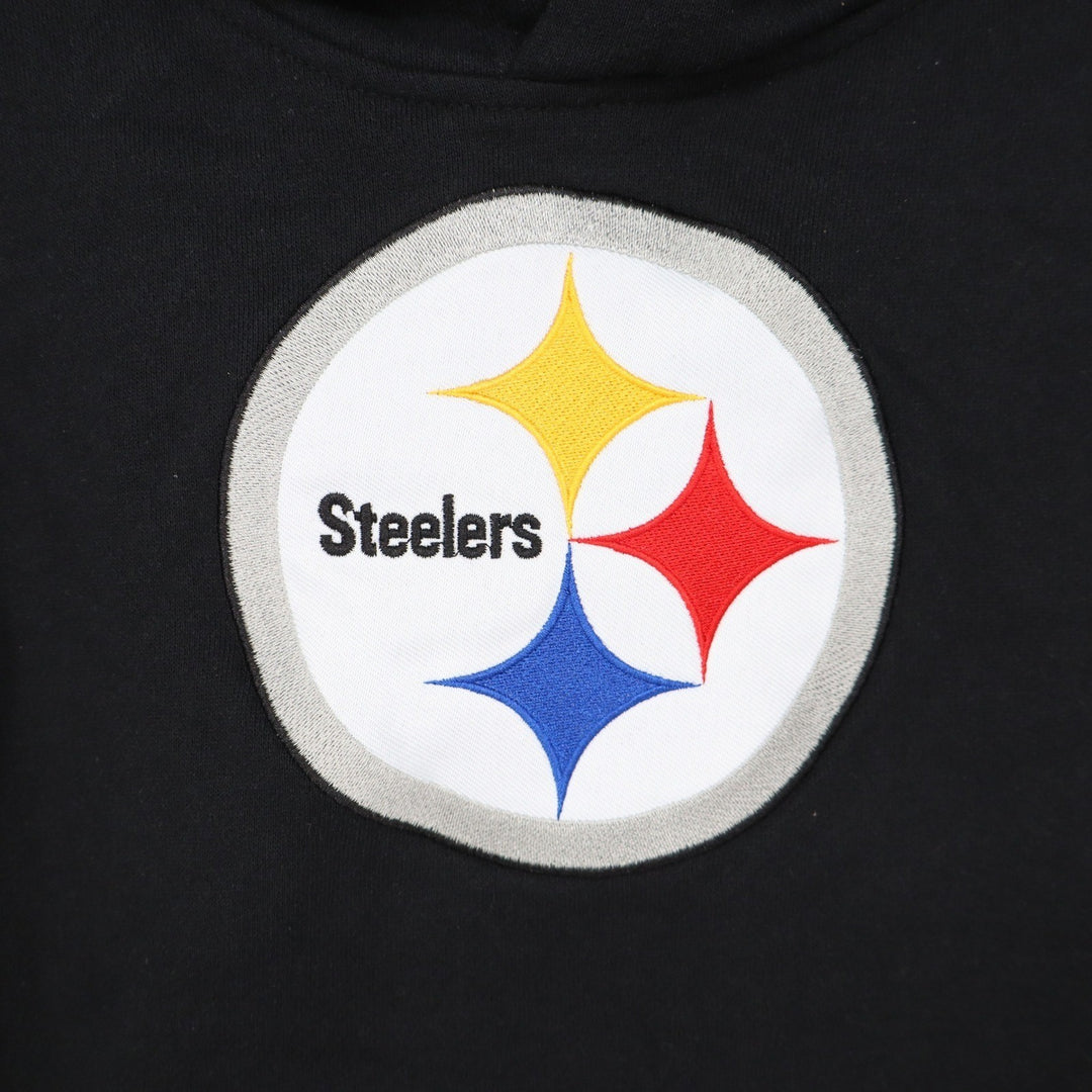 NFL Team Apparel Kids Pittsburgh Steelers Hoodie Black Yellow Size L 7