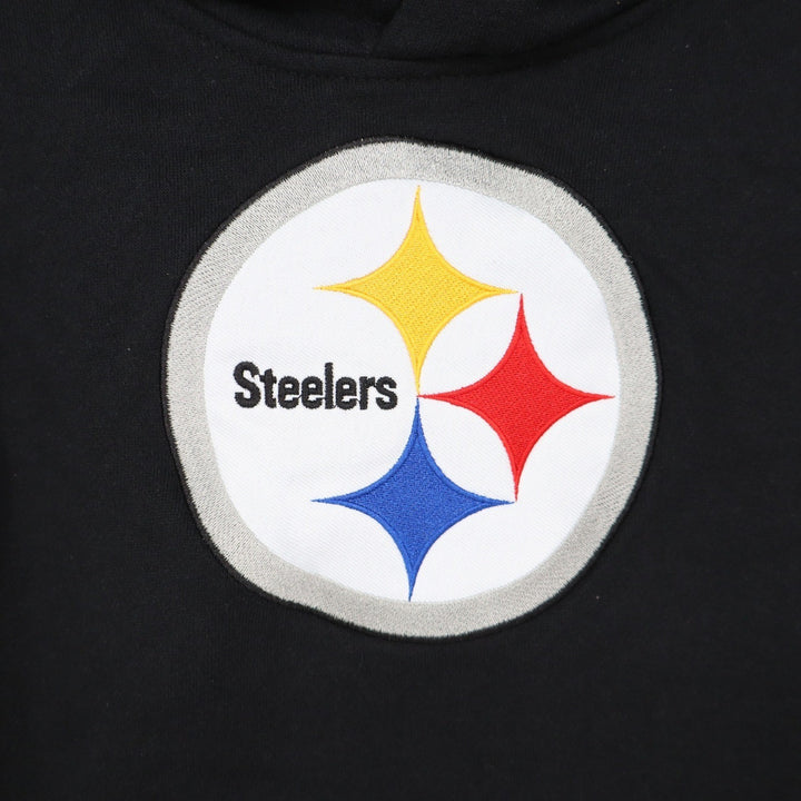 NFL Team Apparel Kids Pittsburgh Steelers Hoodie Black Yellow Size L 7