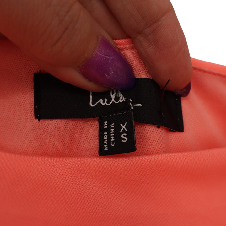 Lulus Extraordinary Poise One Shoulder Mini Dress Womens XS Coral Pink Stretch