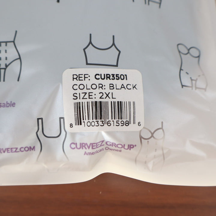 Shapermint Curveez Incredibly Shaping Cami Womens 2XL Black Stretch Shapewear