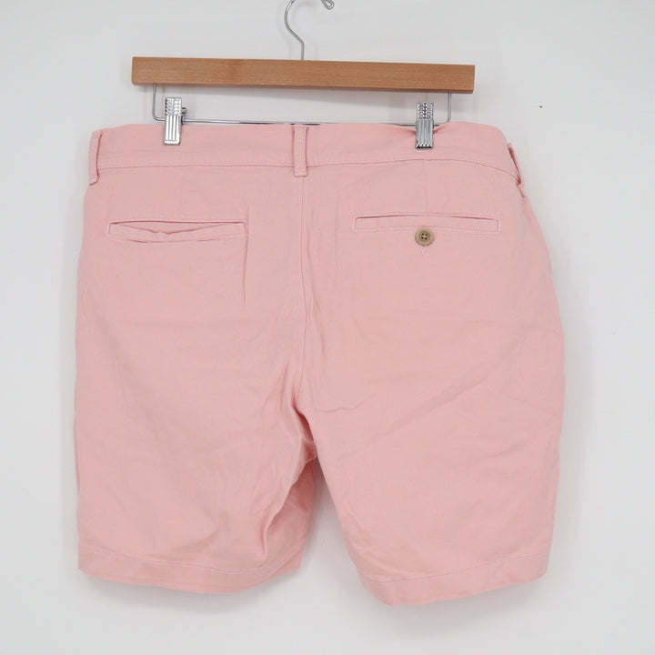 St Johns Bay Mens Pink Comfort Stretch Chino Shorts Size 34 Summer Flat Front