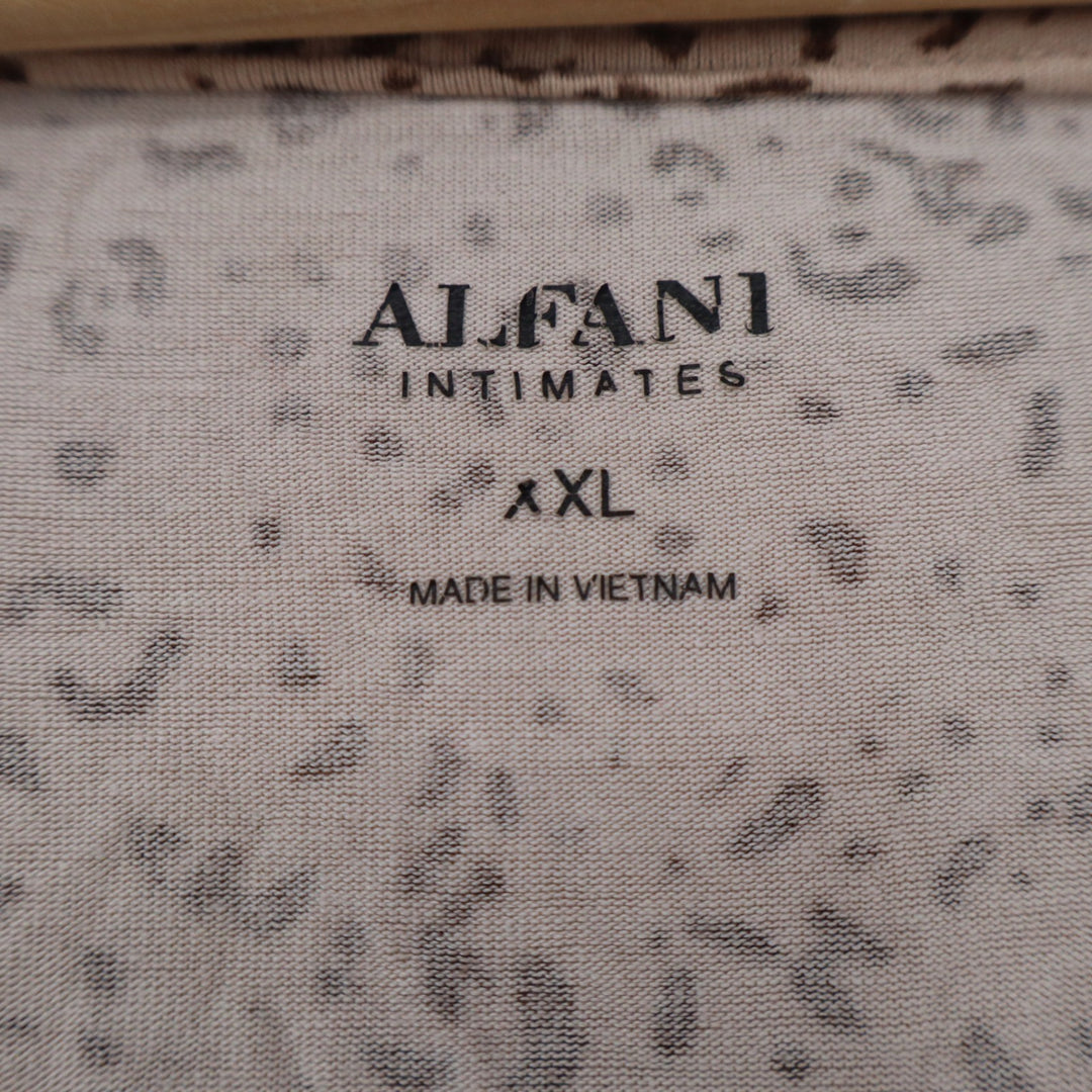 Alfani Intimates Womens XXL Tan Brown Animal Print Sleeveless Lounge Dress