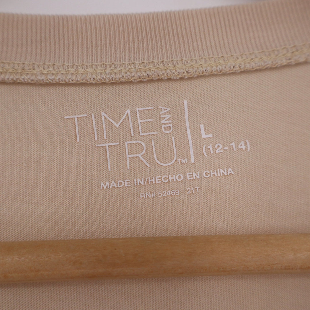 Time and Tru Grand Canyon Arizona Graphic T-Shirt Tan Beige Large L 12-14