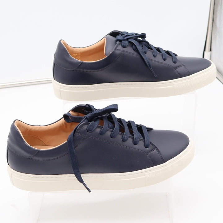 Margaux The Sneaker Navy Calf Leather Low Top Lace Up Shoes 39.5 M New In Box