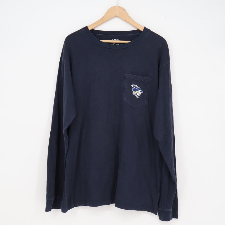 League 91 La Salle University Explorers Navy Blue Long Sleeve Pocket Tee 2XL