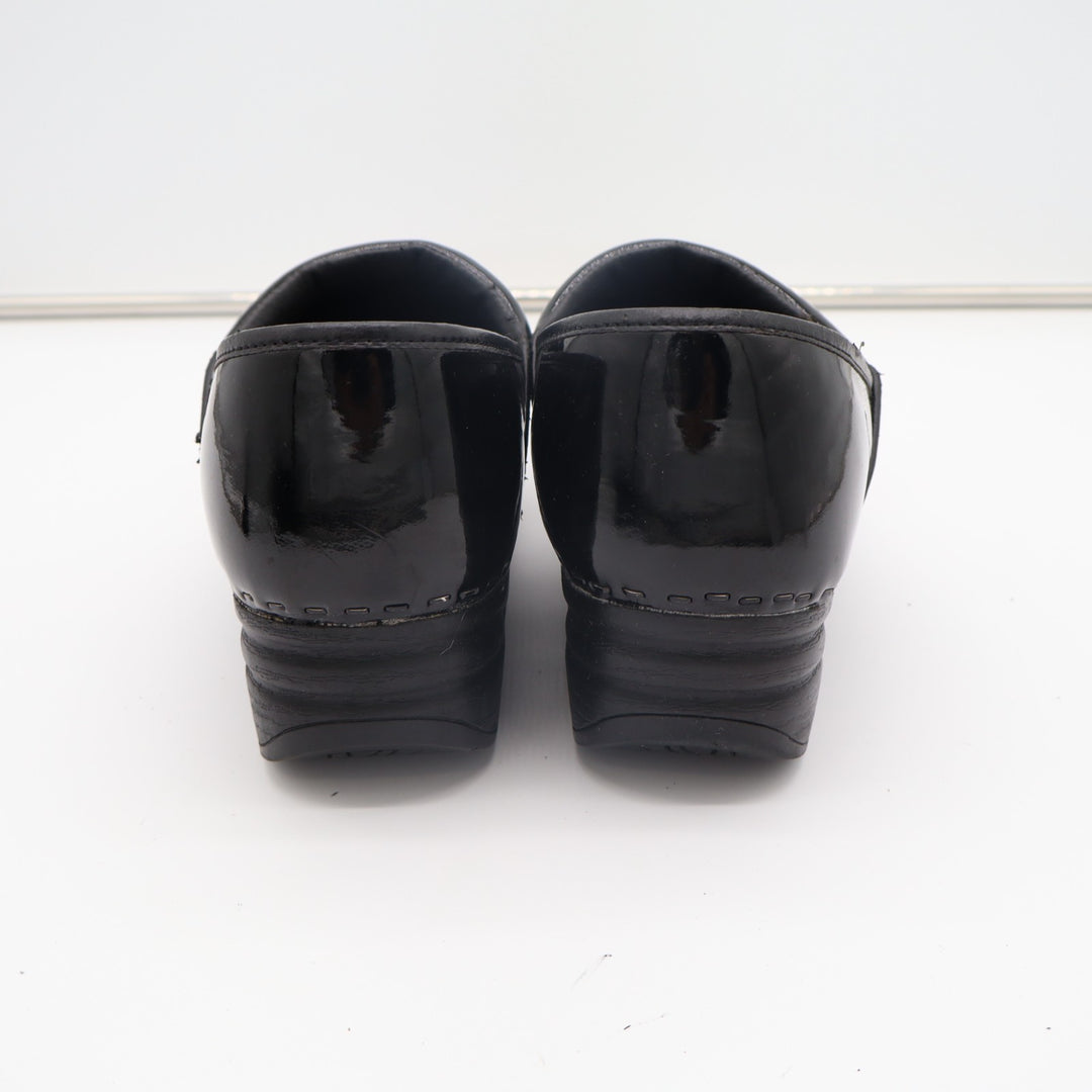 Croft & Barrow Juliana Clogs Womens US 7.5M Black Patent Leather Slip On Shoes