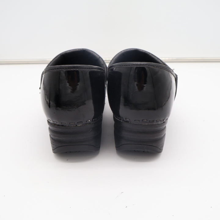 Croft & Barrow Juliana Clogs Womens US 7.5M Black Patent Leather Slip On Shoes