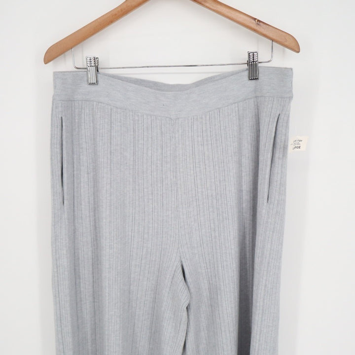 State of Day Intimates Pajama Pants Women Large Blue Blizzard Rib Knit Sleepwear