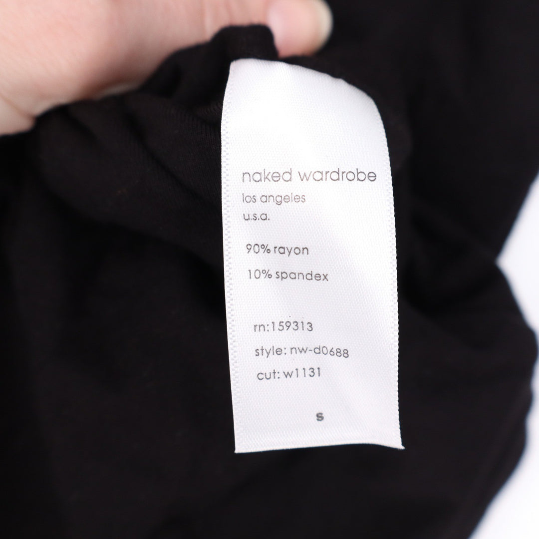 Naked Wardrobe Black Turtleneck Long Sleeve Mini Bodycon Dress Small