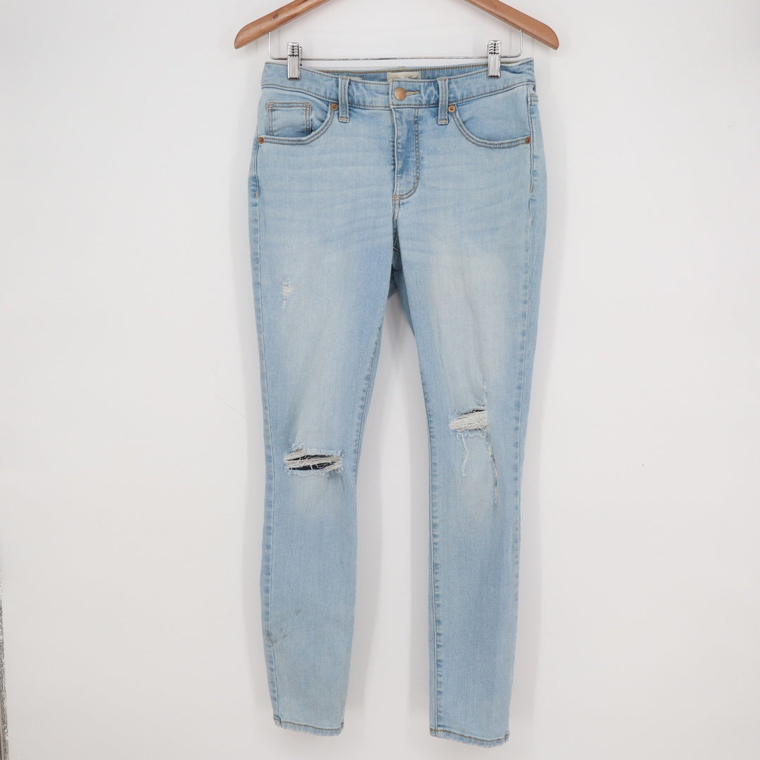 Universal Thread Womens Size 8/29R Distressed High Rise Skinny Jeans Light Wash