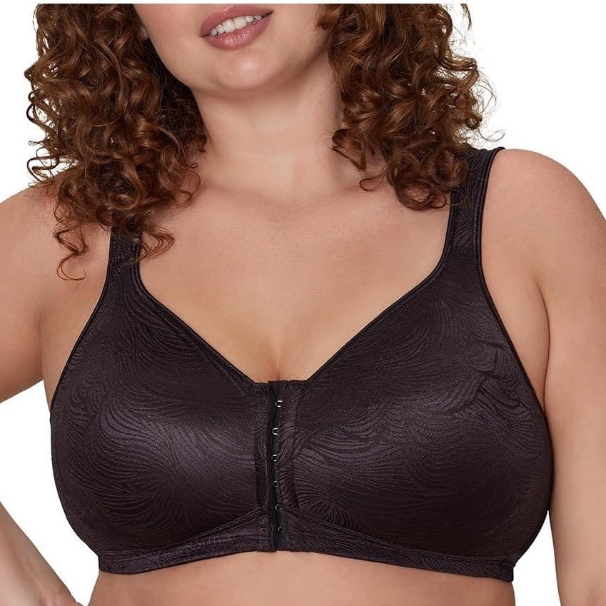 Playtex 18 Hour Front Close Extra Back Support Wireless Bra Womens 36B Black