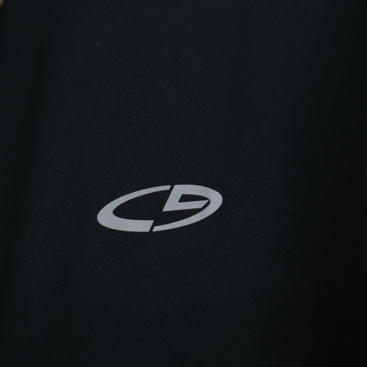 Champion Duo Dry T-Shirt Mens 2XL Black Stretch Long Sleeve Crew Neck Pullover