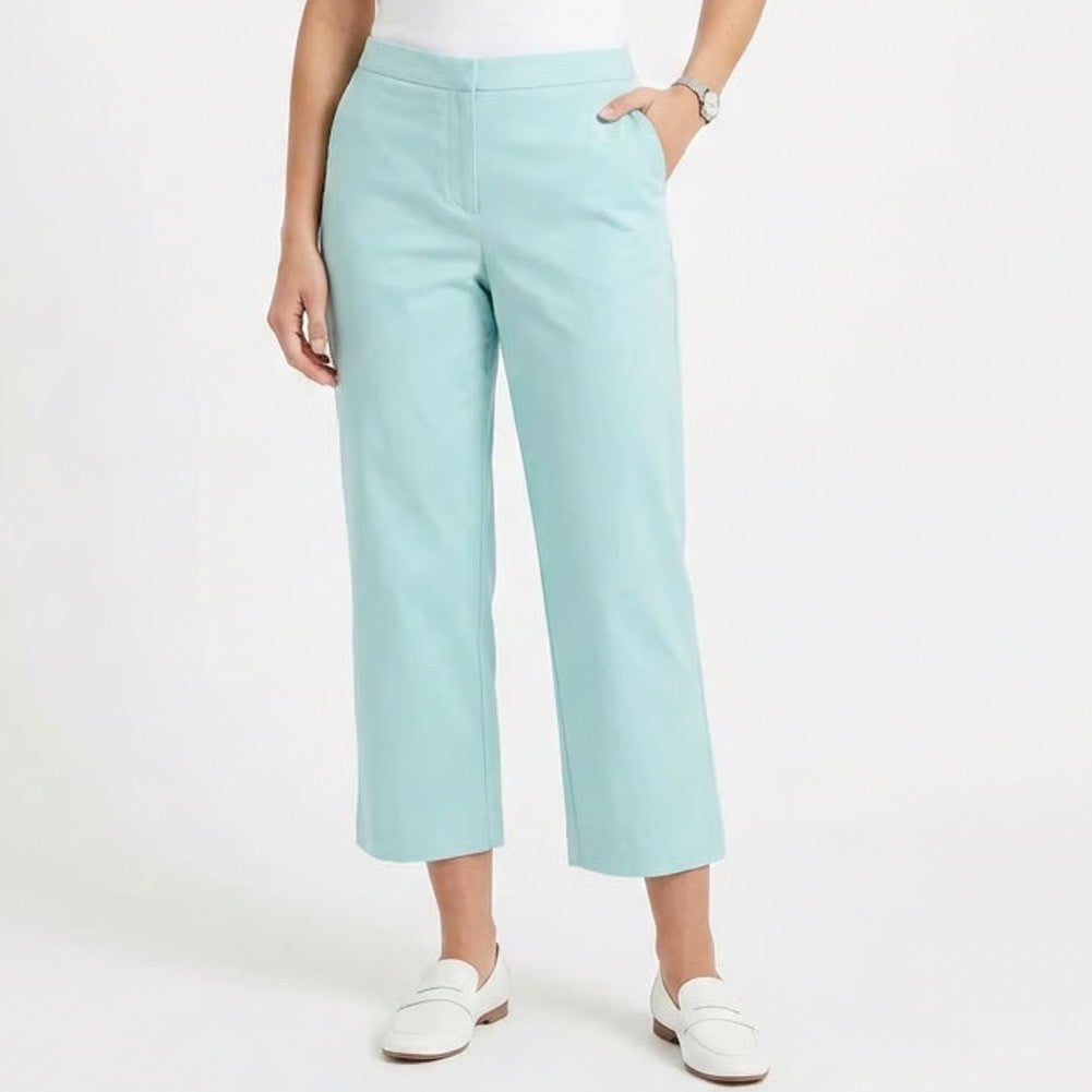 Charter Club Light Blue Capri Pants Womens 16 Natural Stretch Cropped Trousers