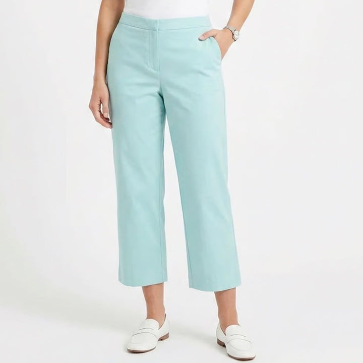 Charter Club Light Blue Capri Pants Womens 16 Natural Stretch Cropped Trousers