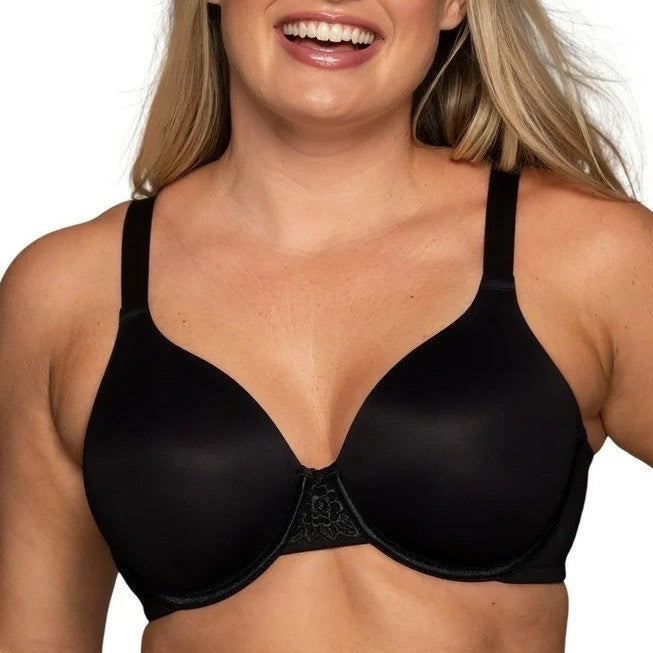 Vanity Fair Beauty Back Bra Women's 36D Black Stretch Full Figure Underwire