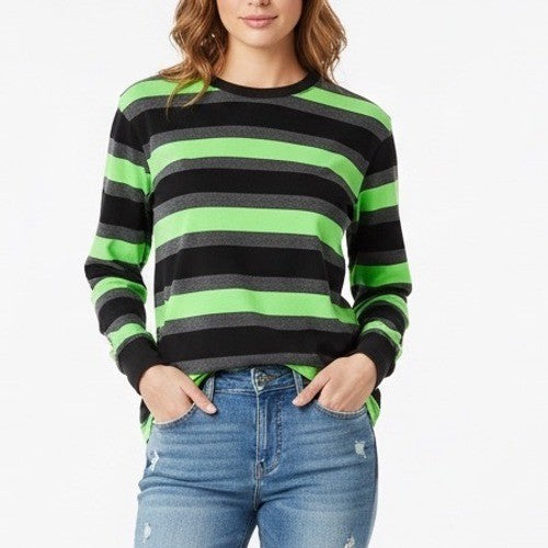 Architect Jean Company Sweater Womens XL Multi Striped Crew Neck Long Sleeve