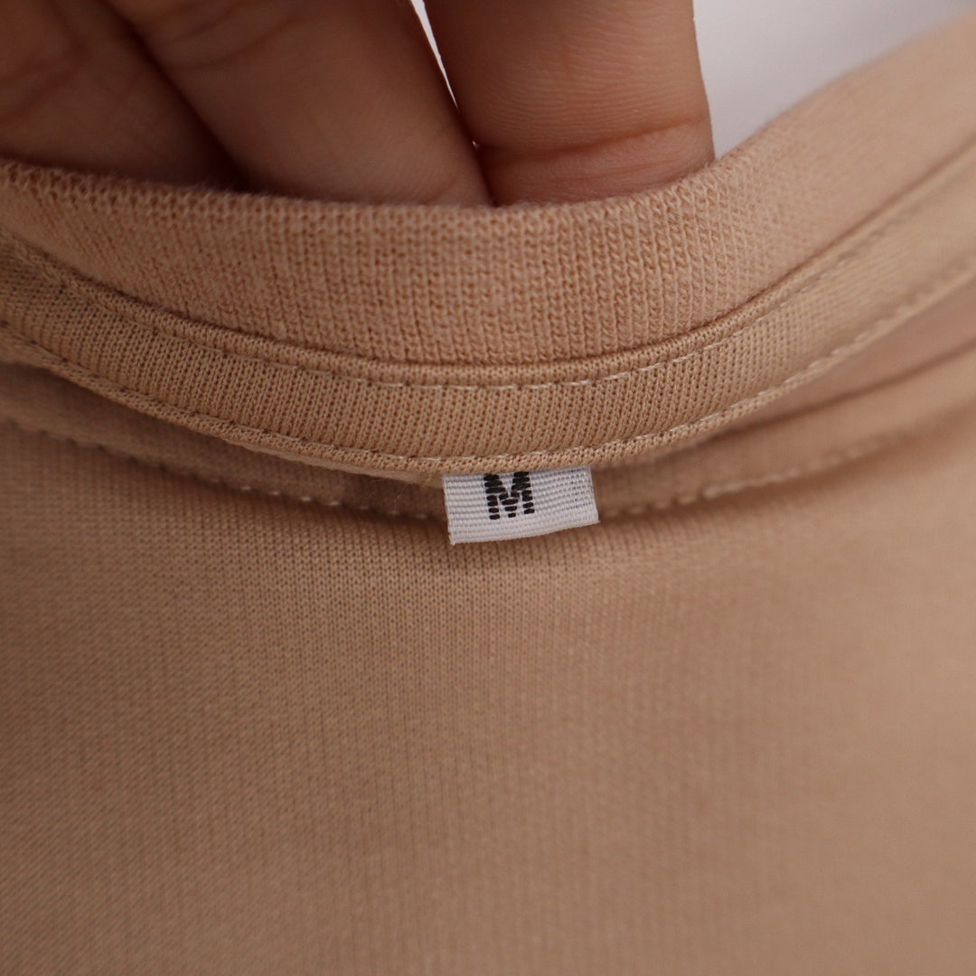 Unbranded Tan Beige Crew Neck Short Sleeve Relaxed Fit T-Shirt Mens M
