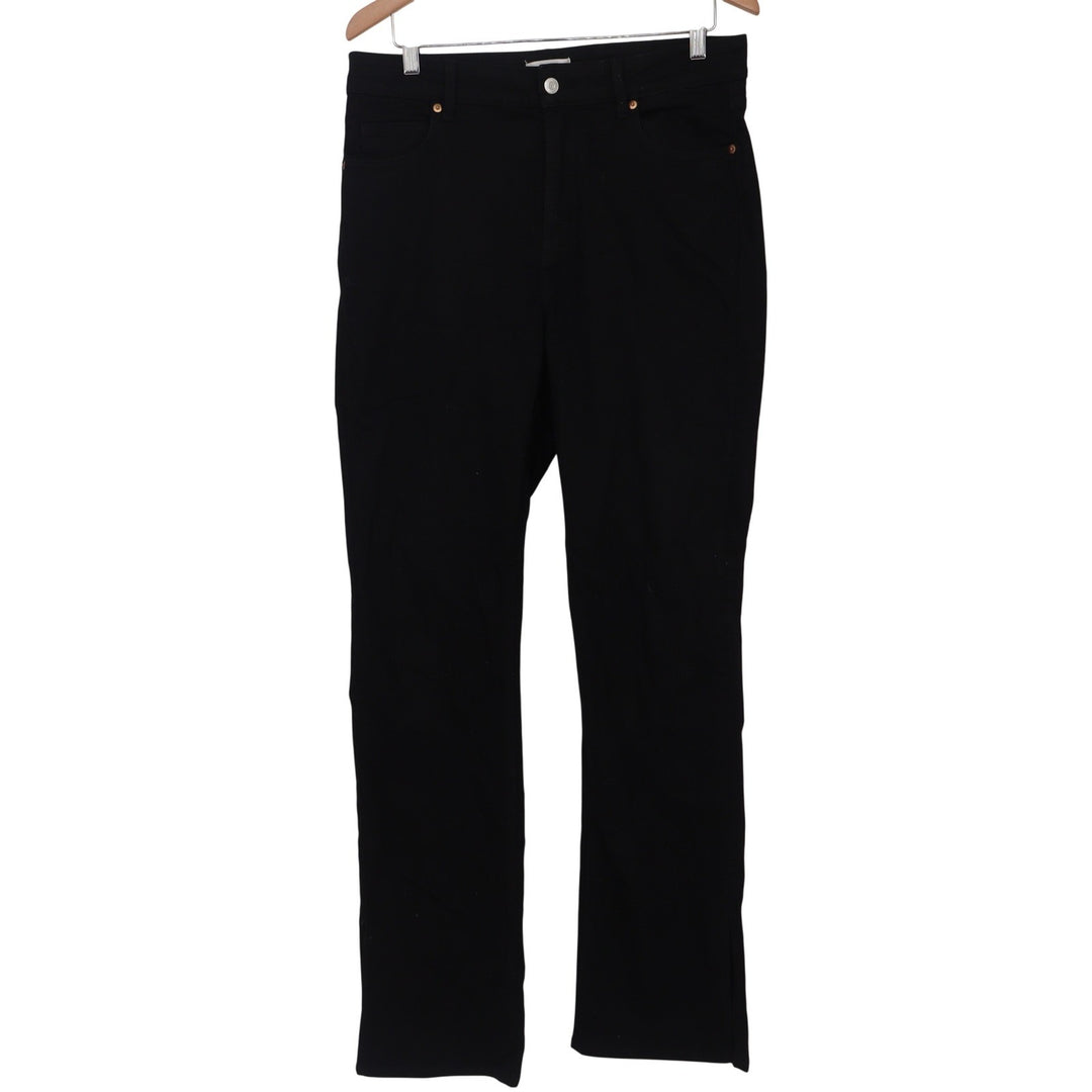H&M Pants Womens 14 Straight Leg Black Stretch High Rise Excellent