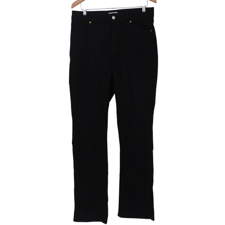 H&M Pants Womens 14 Straight Leg Black Stretch High Rise Excellent