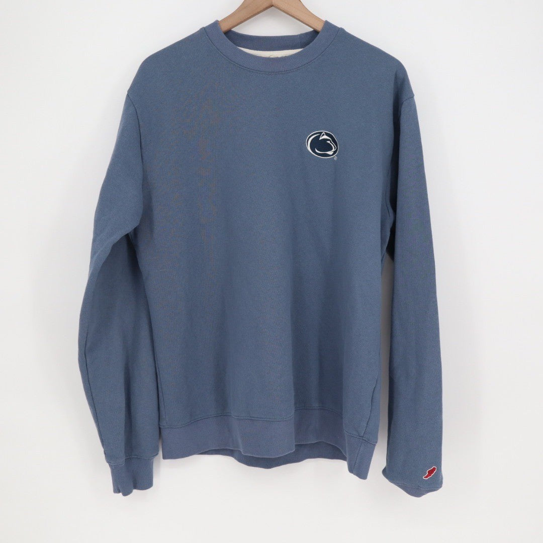 League Penn State Nittany Lions Crewneck Sweatshirt Blue Large Cotton Blend