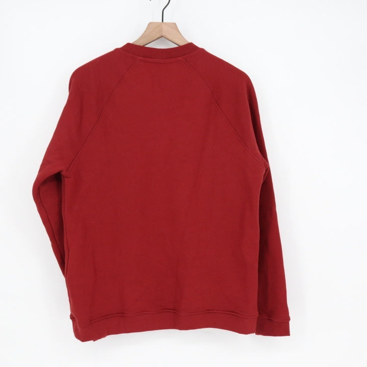 American Giant Midweight Sweatshirt Mens M Red Cotton Snap Henley Raglan Sleeve
