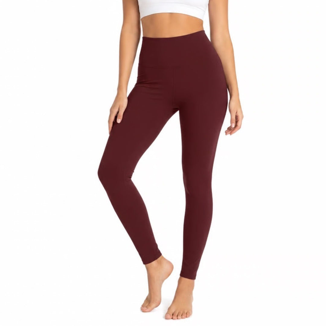 Offline by Aerie Leggings Womens Medium Maroon Stratch Knit High Rise Skinny Leg