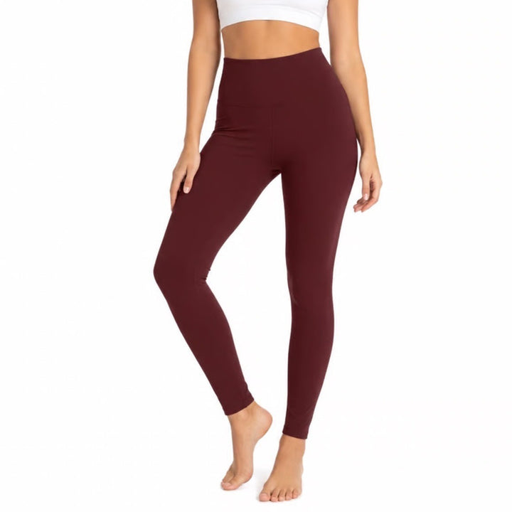 Offline by Aerie Leggings Womens Medium Maroon Stratch Knit High Rise Skinny Leg