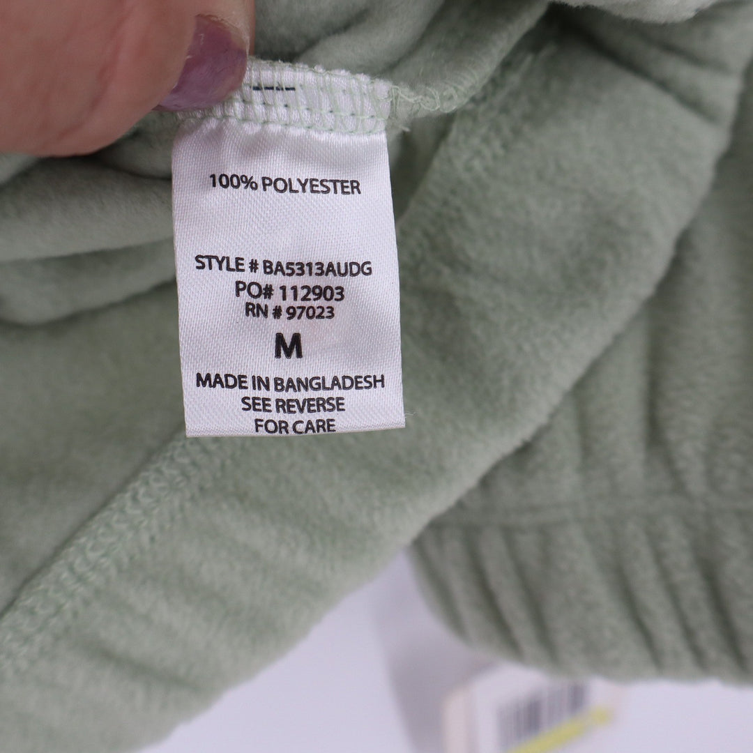No Boundaries Desert Sage Green Butterfly Polar Fleece Quarter Zip Pullover M
