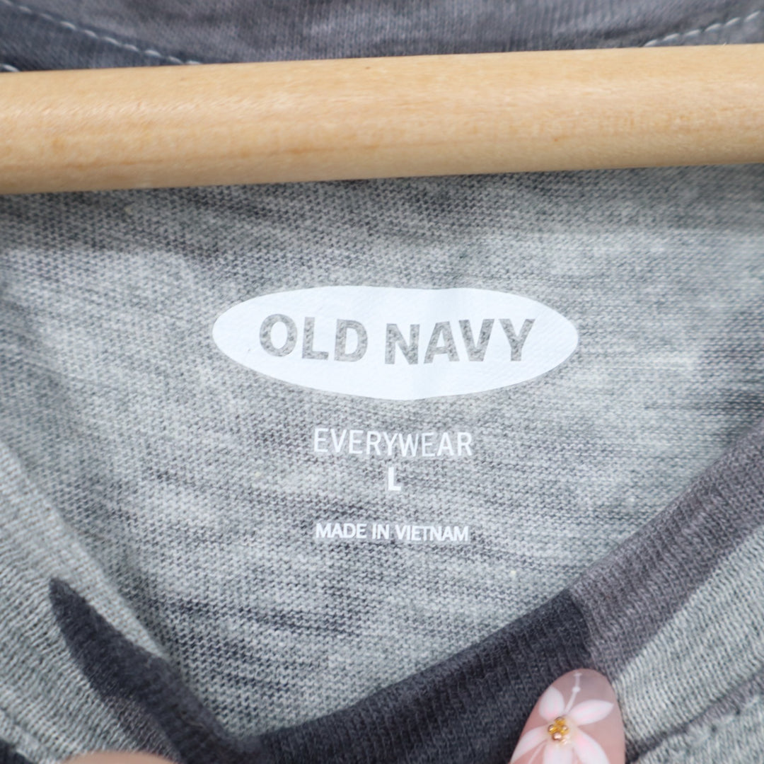 Old Navy Everywear T-Shirt Womens Large Multi Camo Cotton Crew Neck Short Sleeve