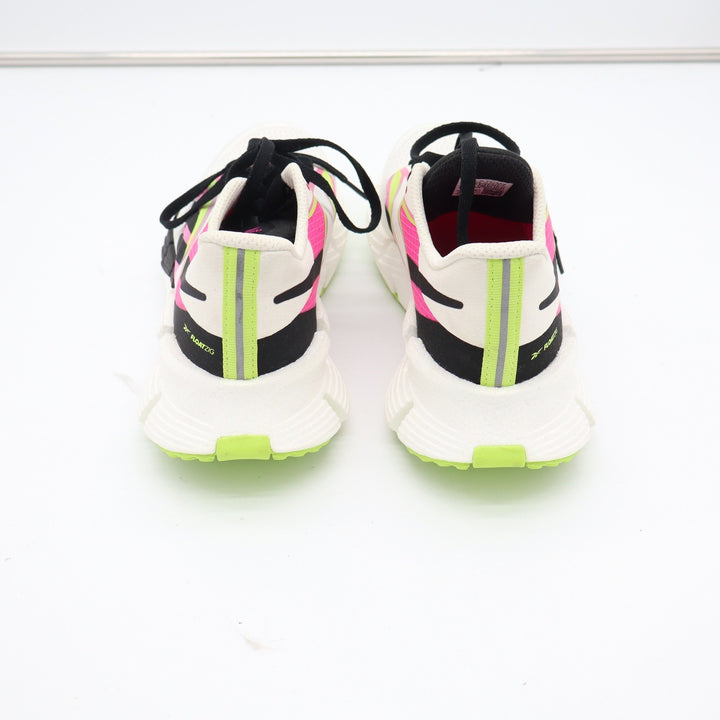Reebok FloatZig 1 Womens Running Shoes White Pink Neon Green Size 7.5