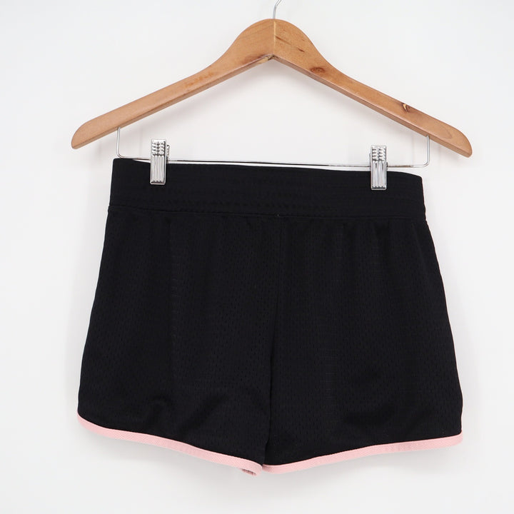 Fila Sport Womens XS Black Pink Mesh Dolphin Athletic Running Shorts