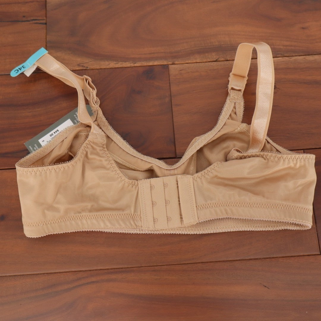 Bali Double Support Wireless Bra Womens 34C Nude Cool Comfort Full Coverage