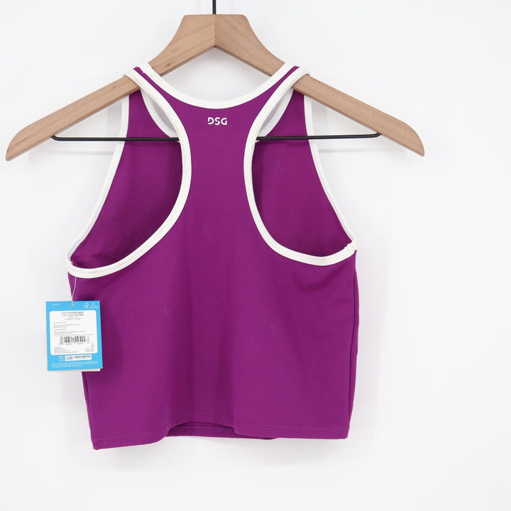 DSG Girls XL Momentum Shelf Bra Tank Top Vibrant Violet Purple Racerback