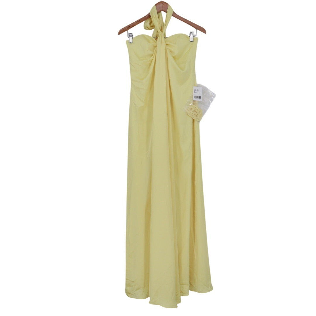 Dessy Collection Draped Satin Grecian Column Gown With Convertible Straps Size 2