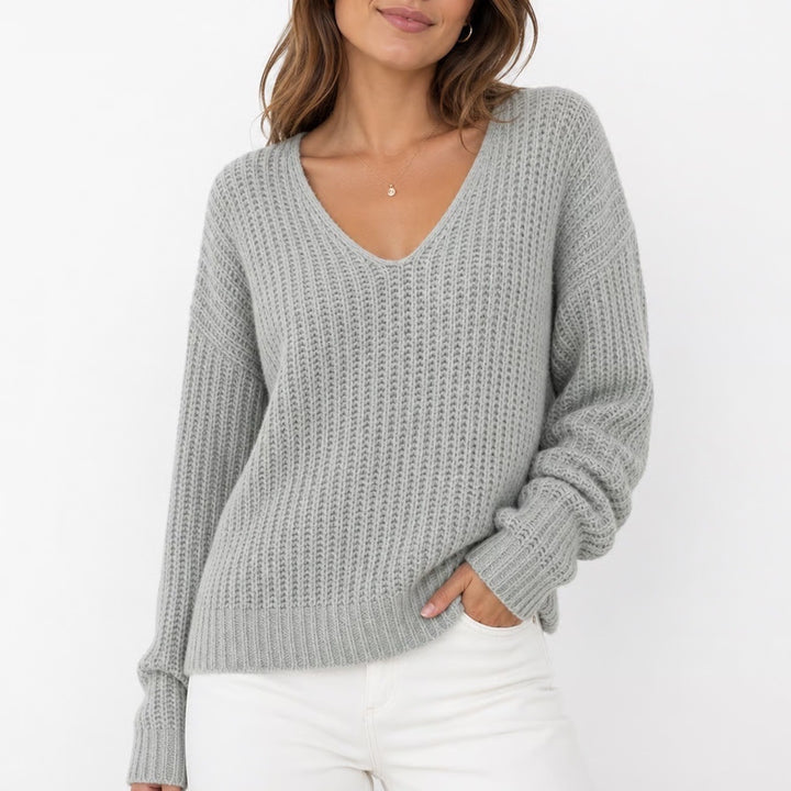Express Womens Sage Green Chenille V-Neck Textured Knit Sweater Size S