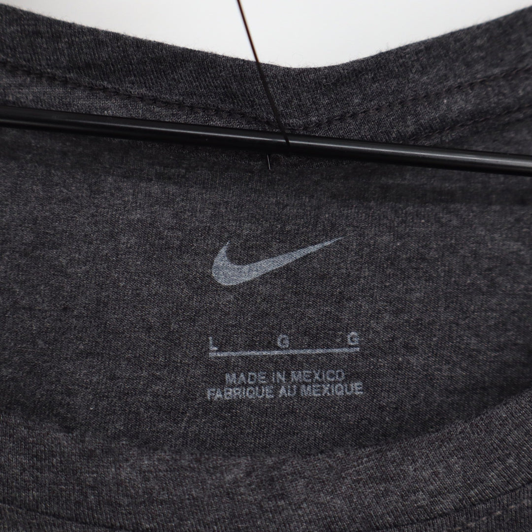 Nike Womens New York Mets MLB Graphic T-Shirt Charcoal Grey Pink Logo Large NEW