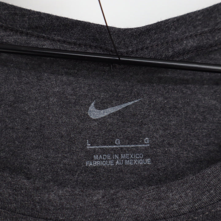 Nike Womens New York Mets MLB Graphic T-Shirt Charcoal Grey Pink Logo Large NEW