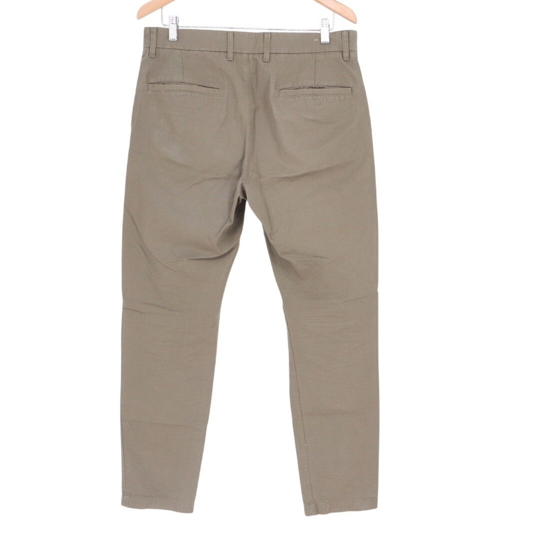 LOGG H M Mens Khaki Chino Pants Slim Fit Size 32 Waist 17 Inseam 28