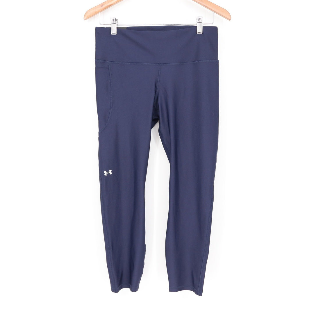 Under Armour Womens Navy Tech Hi Ankle Legging Compression Pocket L